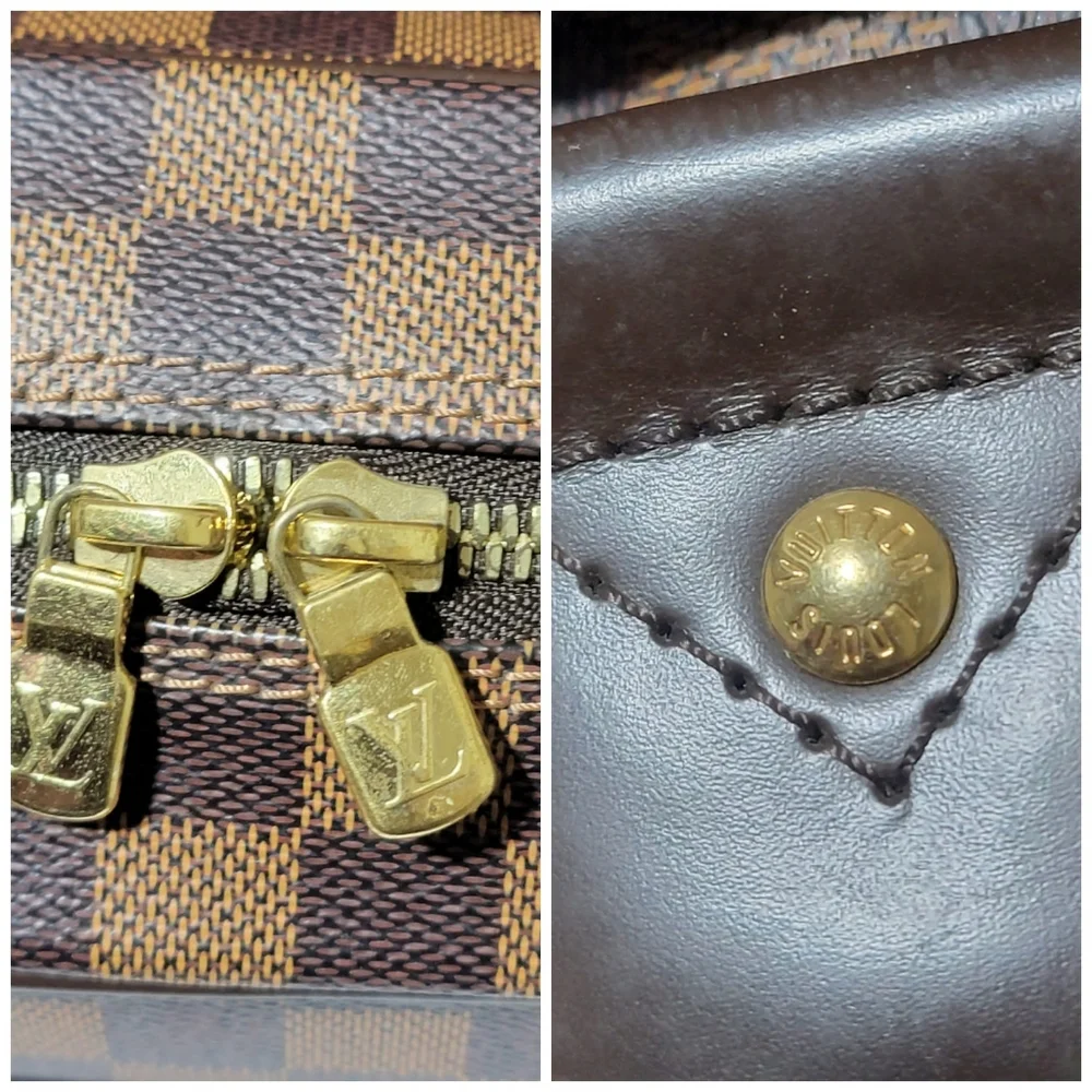 Louis Vuitton Damier Ebene Canvas Shelton MM Messenger Bag Brown